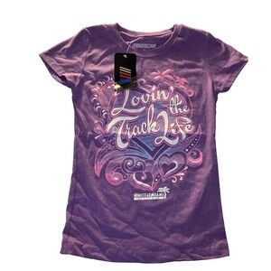 "NASCAR T Lovin' The Track Life-Shirt – Youth Girl Small, Purple, New with Tags"